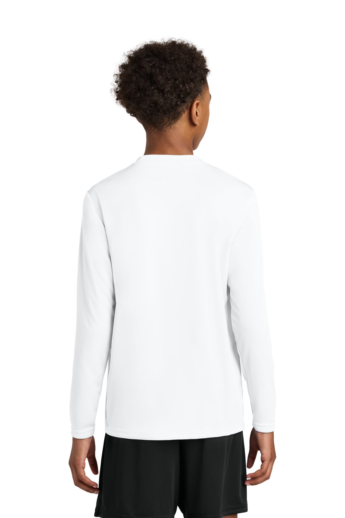 A4 Youth Cooling Performance Long Sleeve Tee A4NB3165 - White - back
