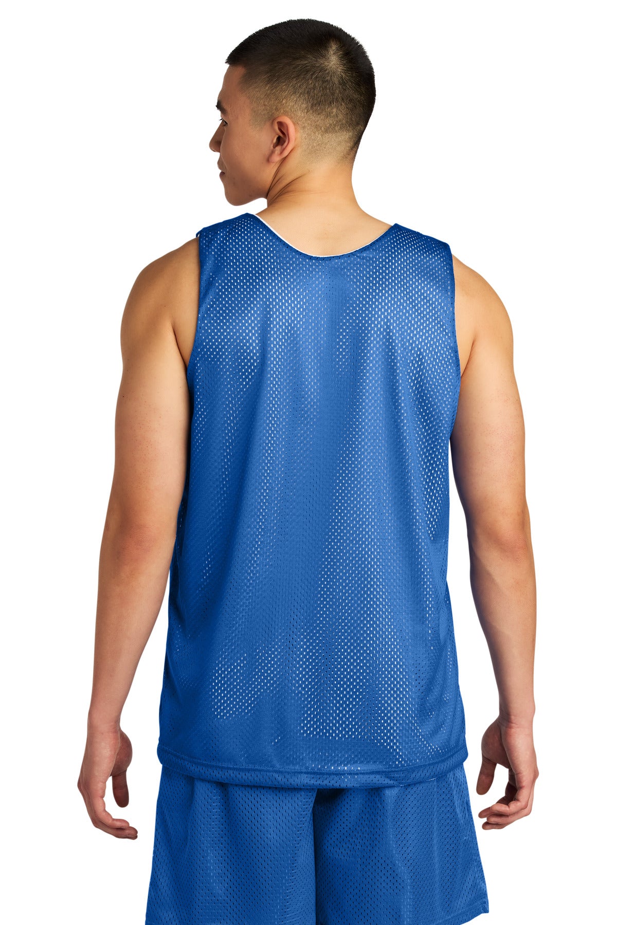 A4 Sprint Reversible Mesh Tank A4NF1270 - Royal/ White - back