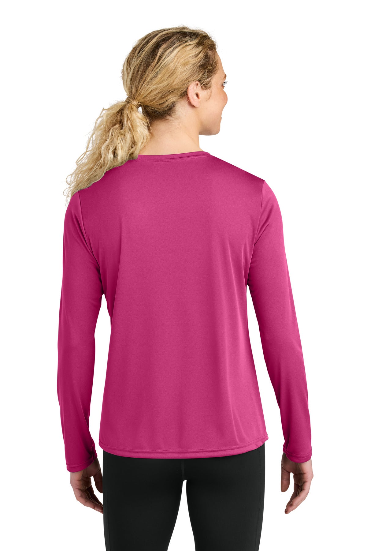 A4 Women's Cooling Performance Long Sleeve Tee A4NW3002 - Fuchsia - back