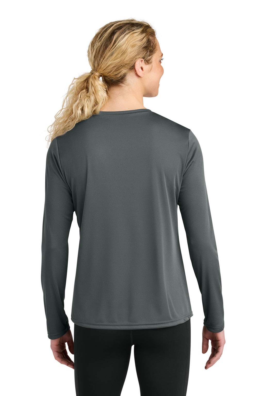 A4 Women's Cooling Performance Long Sleeve Tee A4NW3002 - Graphite - back