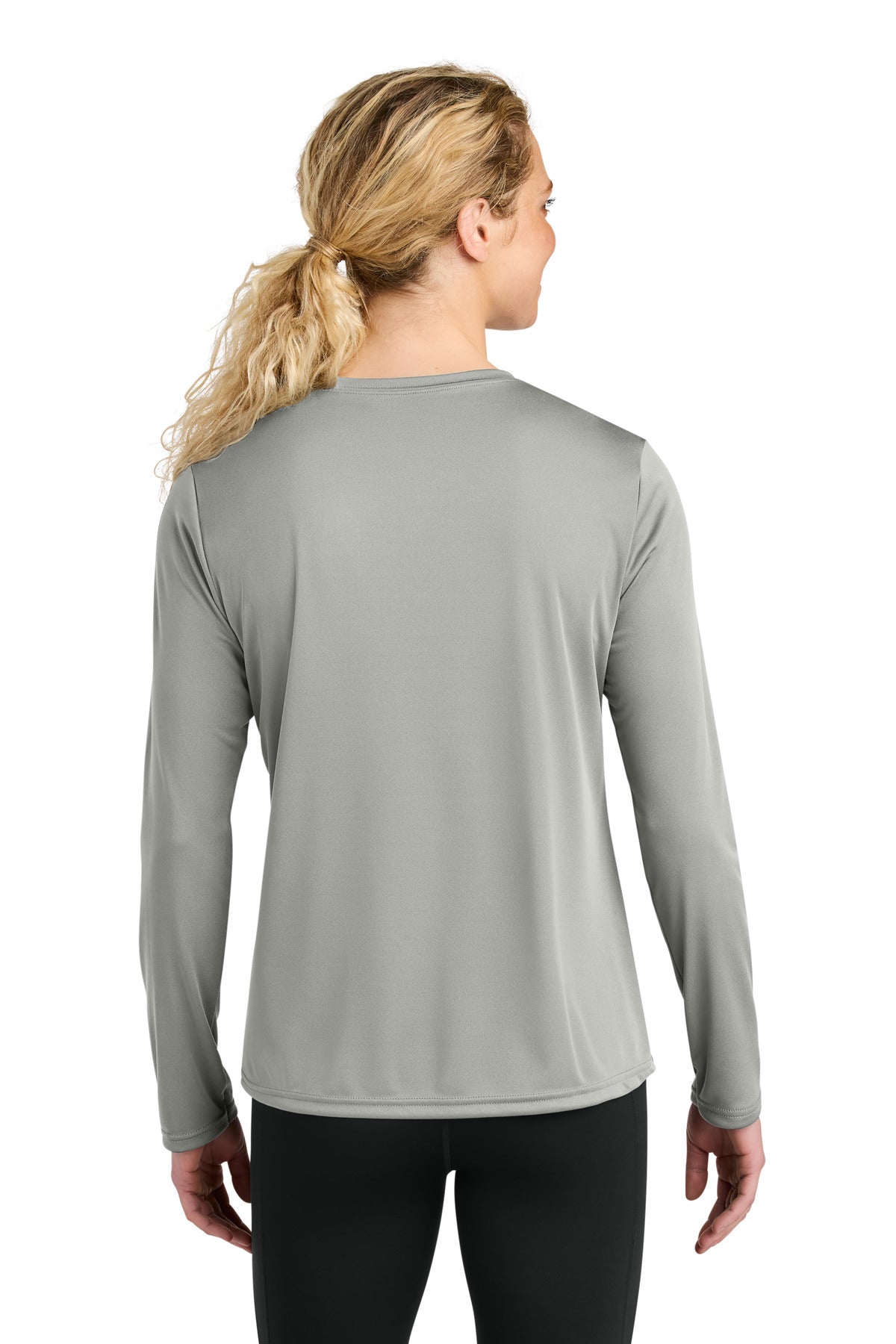 A4 Women's Cooling Performance Long Sleeve Tee A4NW3002 - Silver - back