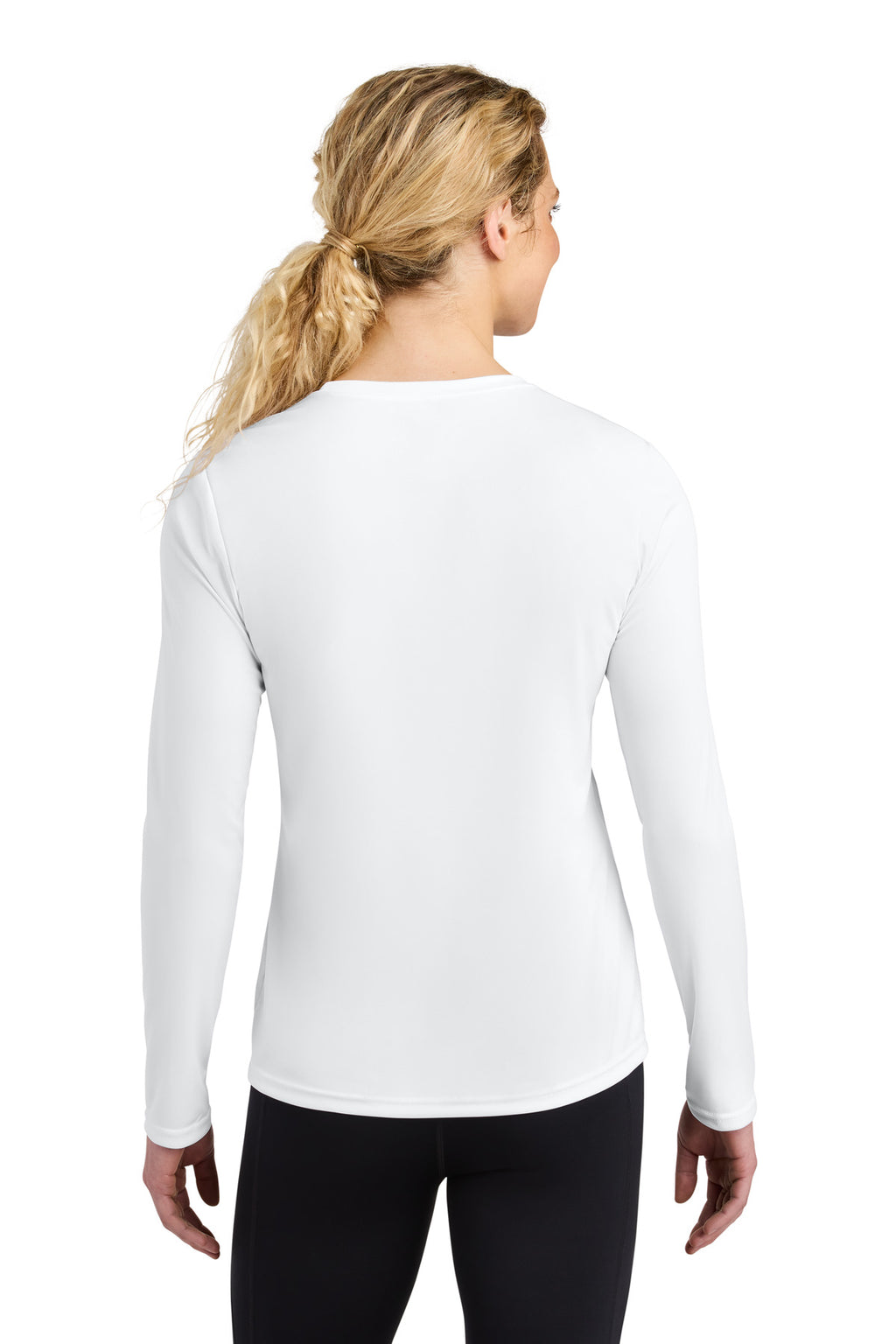 A4 Women's Cooling Performance Long Sleeve Tee A4NW3002 - White - back
