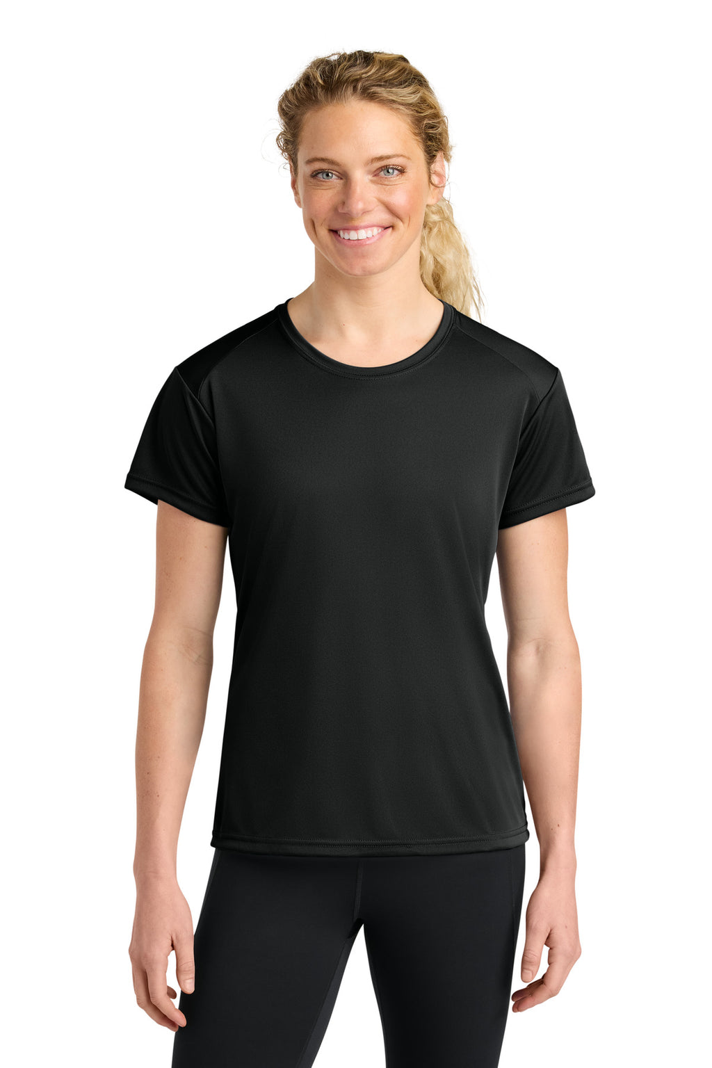 A4 Women's Cooling Performance Short Sleeve Tee A4NW3201 - Black - front