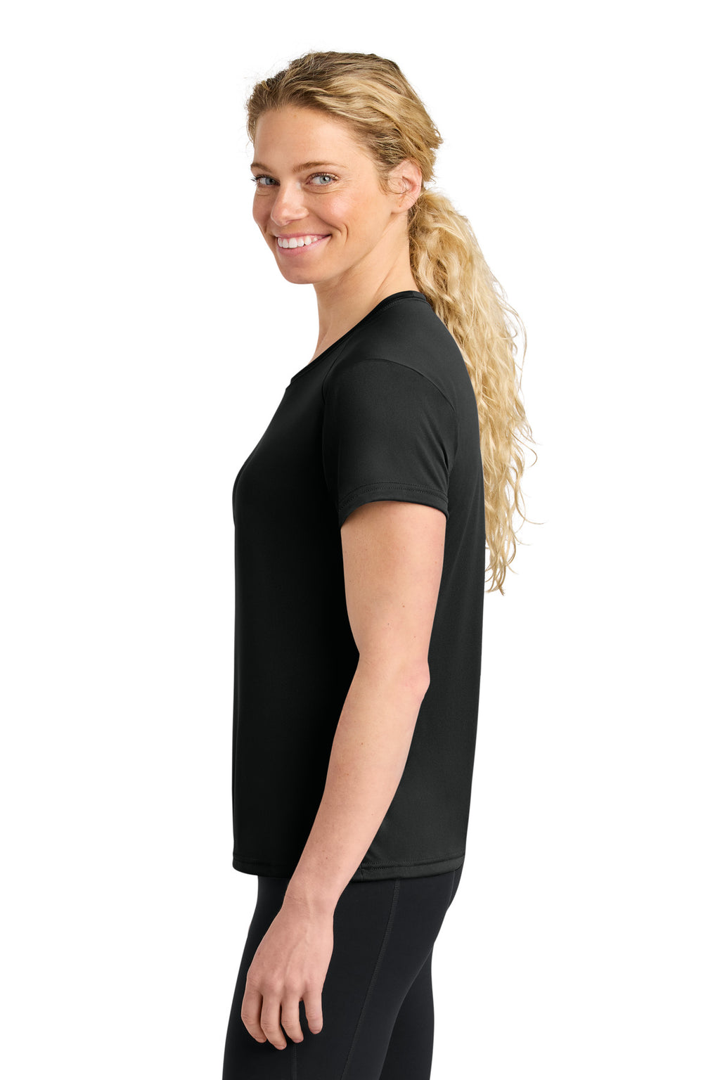 A4 Women's Cooling Performance Short Sleeve Tee A4NW3201 - Black - side