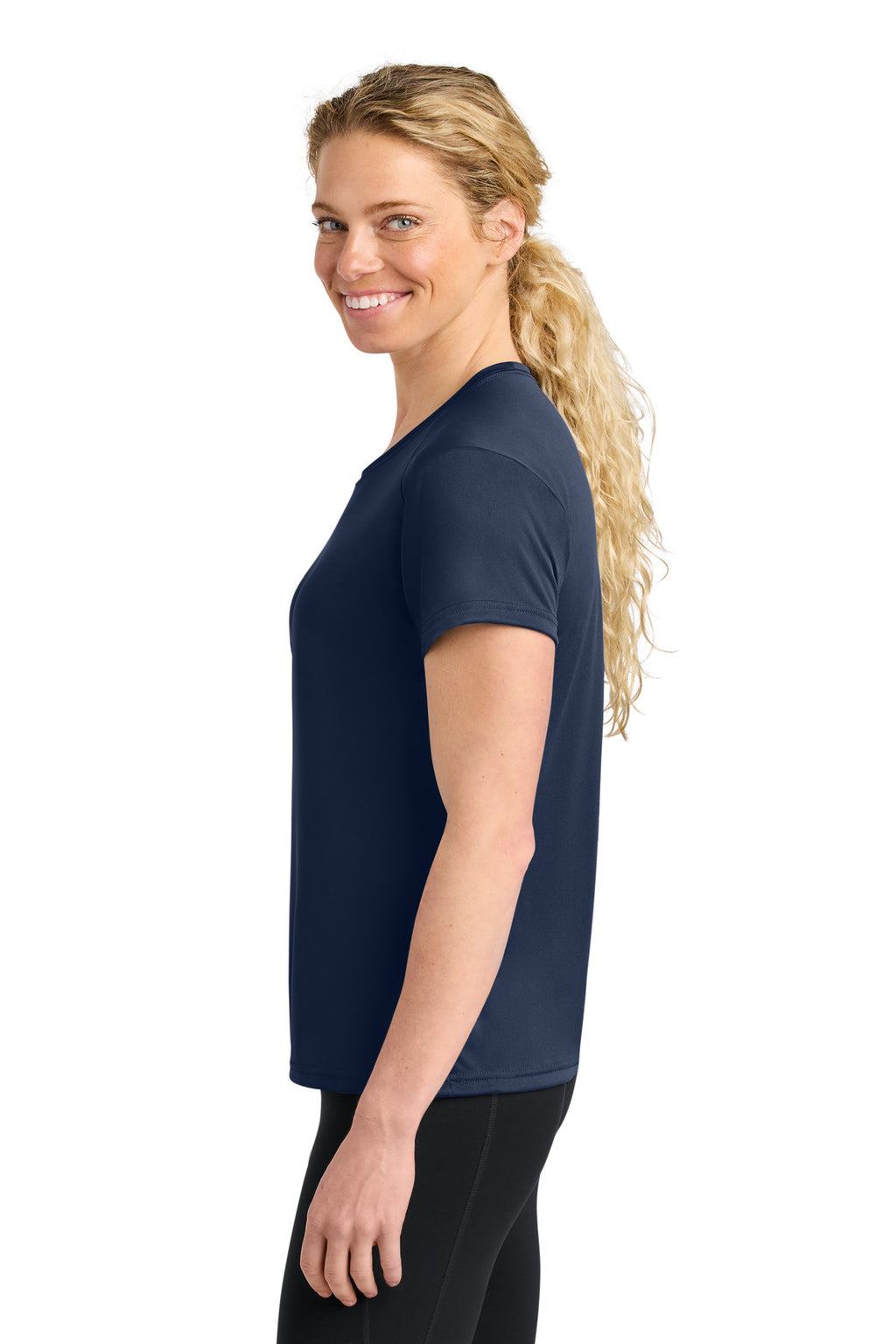 A4 Women's Cooling Performance Short Sleeve Tee A4NW3201 - Navy - side