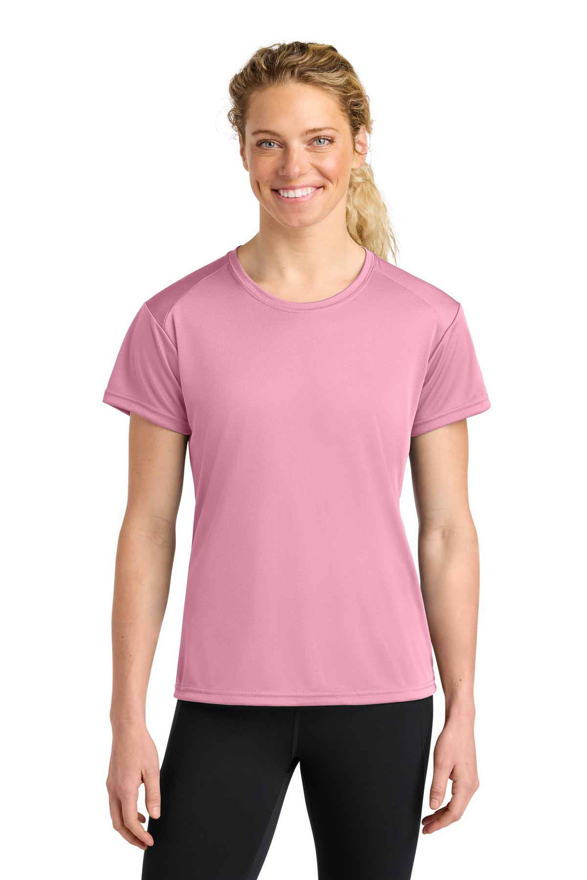 A4 Women's Cooling Performance Short Sleeve Tee A4NW3201 - Pink - front