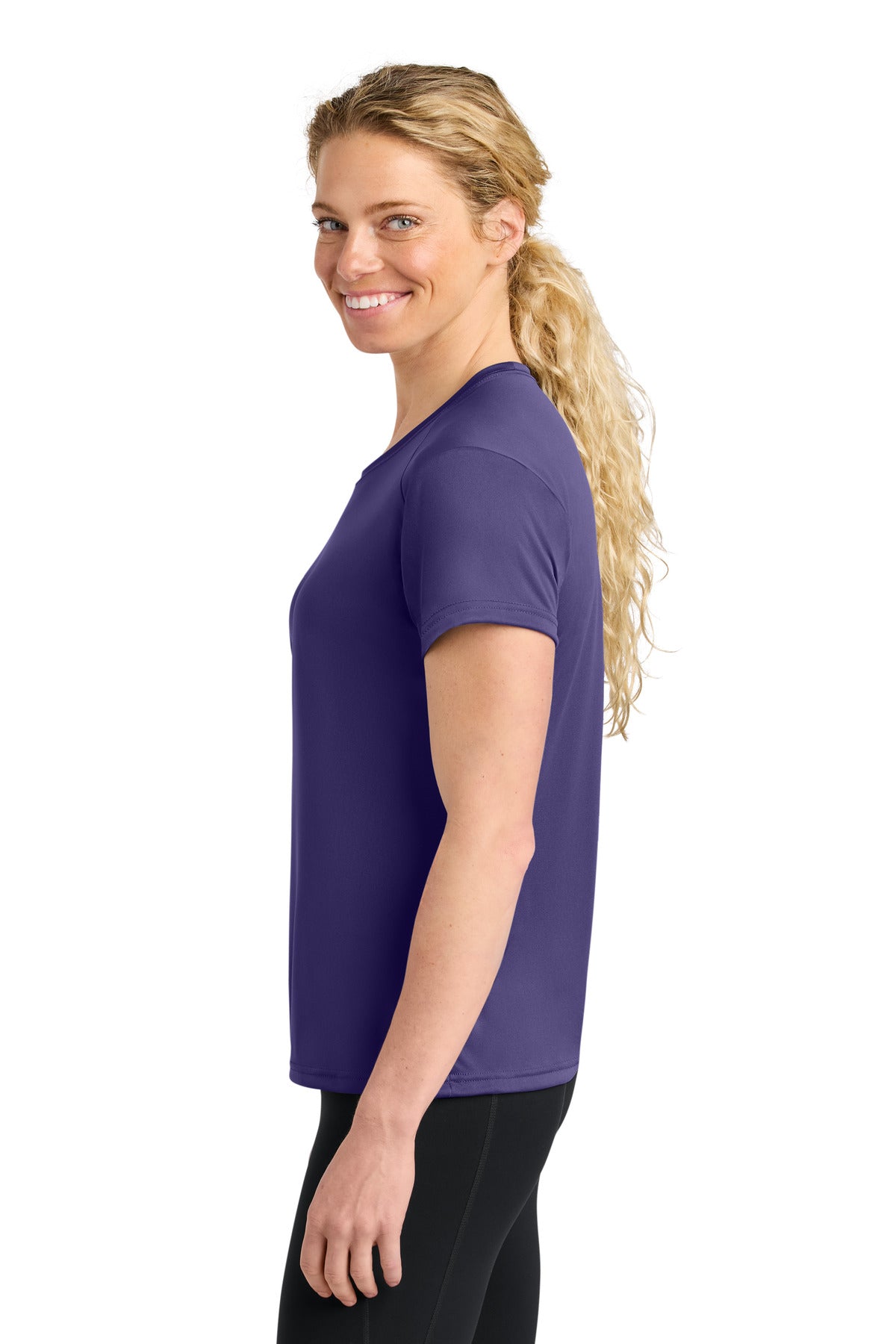 A4 Women's Cooling Performance Short Sleeve Tee A4NW3201 - Purple - side
