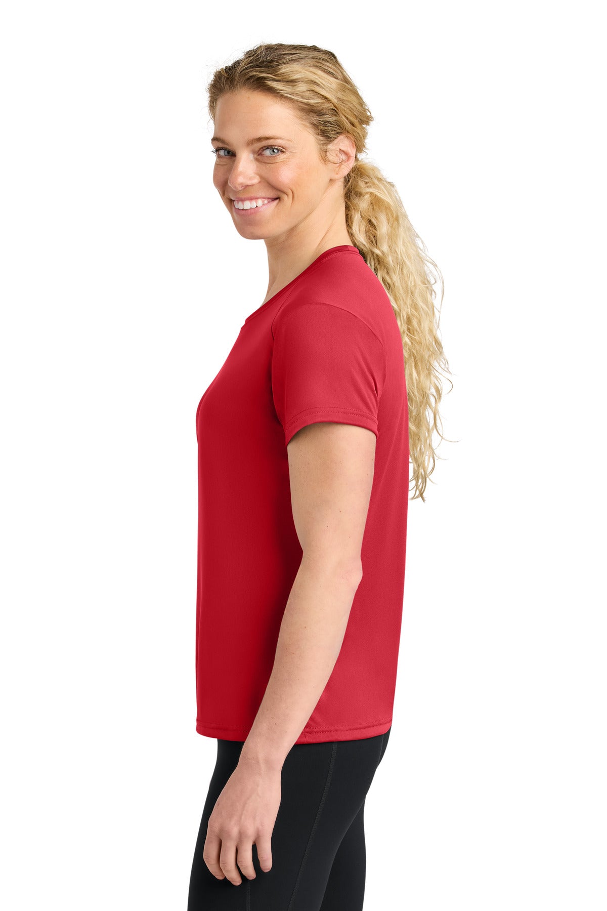 A4 Women's Cooling Performance Short Sleeve Tee A4NW3201 - Scarlet - side