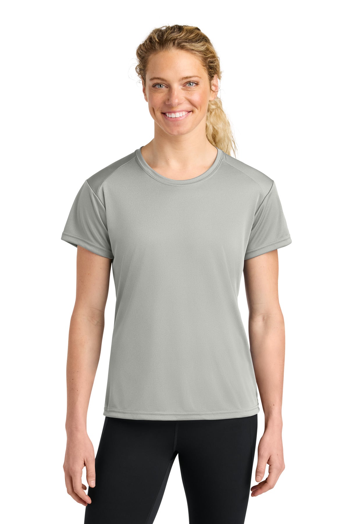 A4 Women's Cooling Performance Short Sleeve Tee A4NW3201 - Silver - front