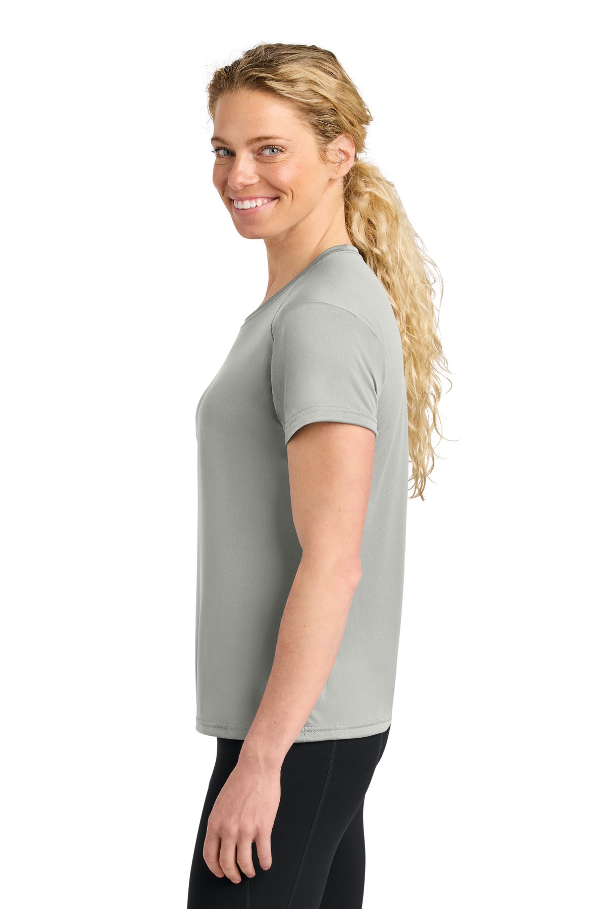 A4 Women's Cooling Performance Short Sleeve Tee A4NW3201 - Silver - side