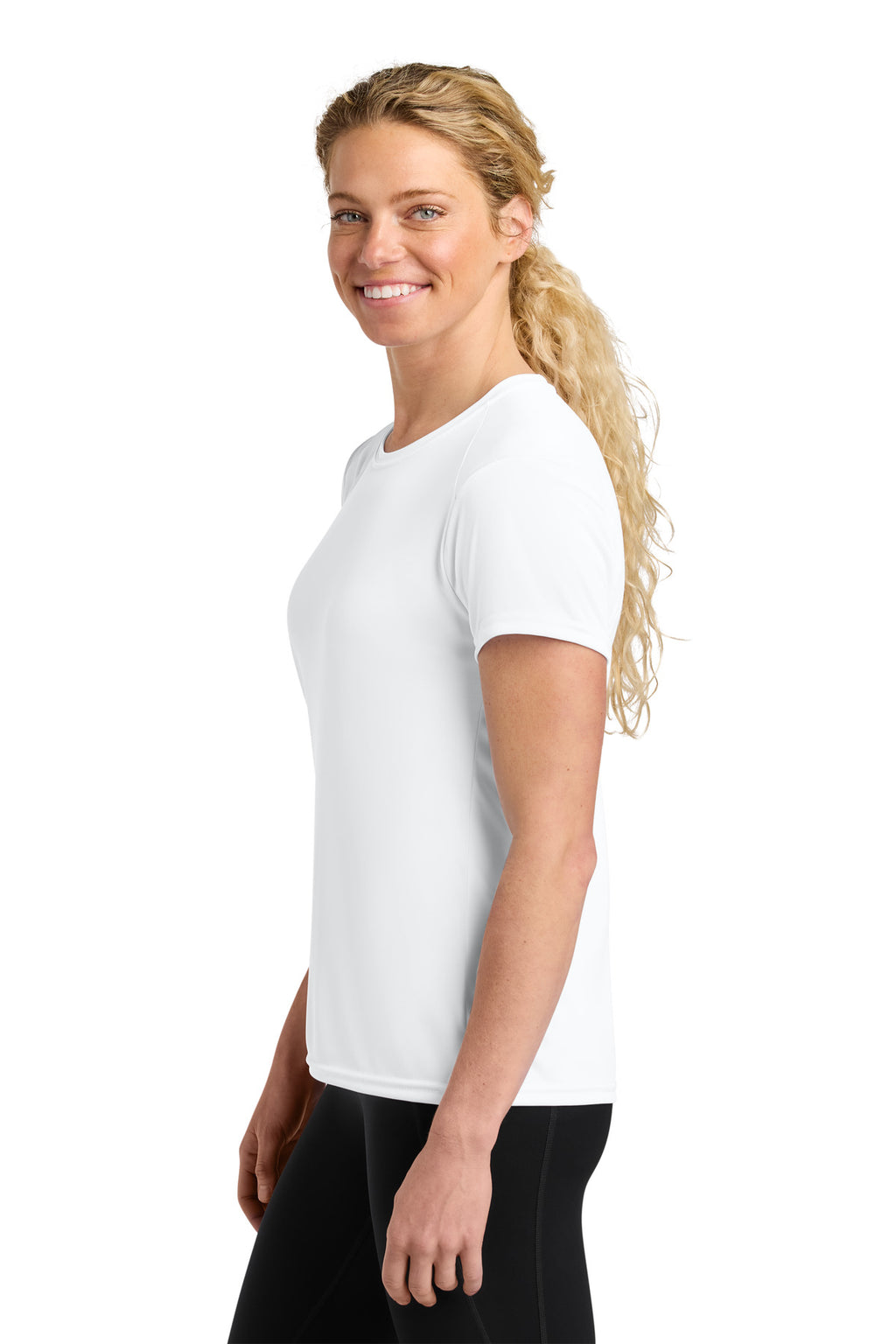 A4 Women's Cooling Performance Short Sleeve Tee A4NW3201 - White - side