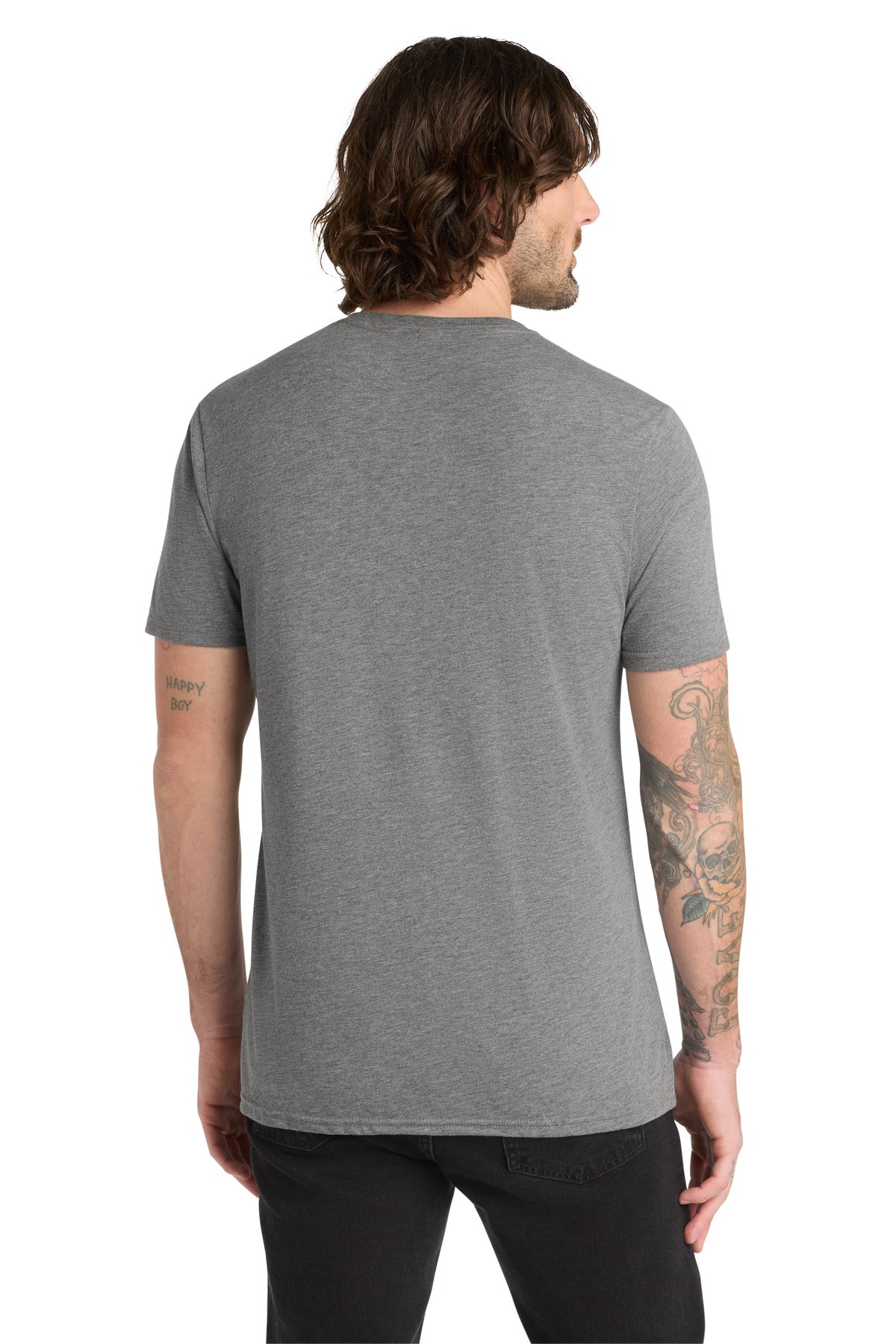 Allmade Unisex Tri-Blend Tee AL2004 - Aluminum Grey - back