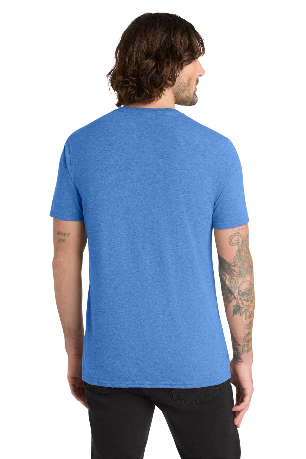 Allmade Unisex Tri-Blend Tee AL2004 - Azure Blue - back