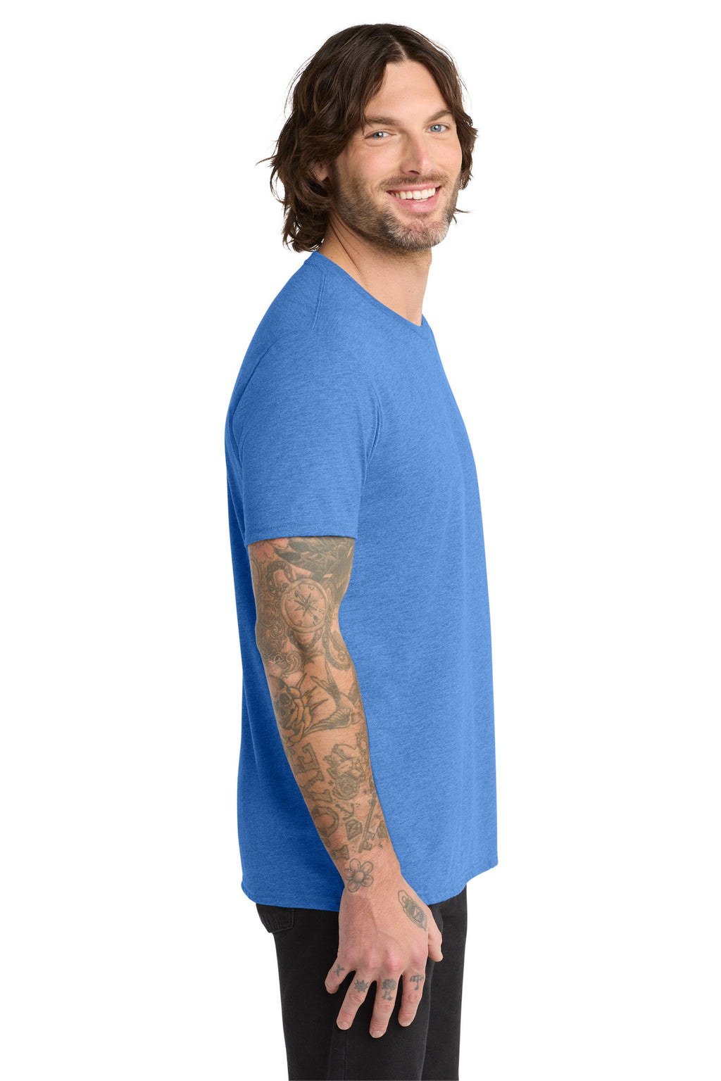 Allmade Unisex Tri-Blend Tee AL2004 - Azure Blue - side