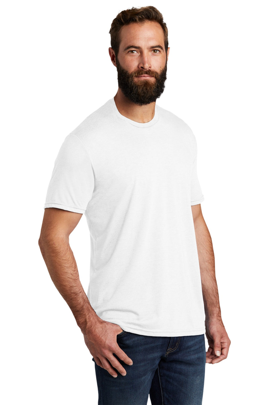 Allmade Unisex Tri-Blend Tee AL2004 - Bright White - three_q