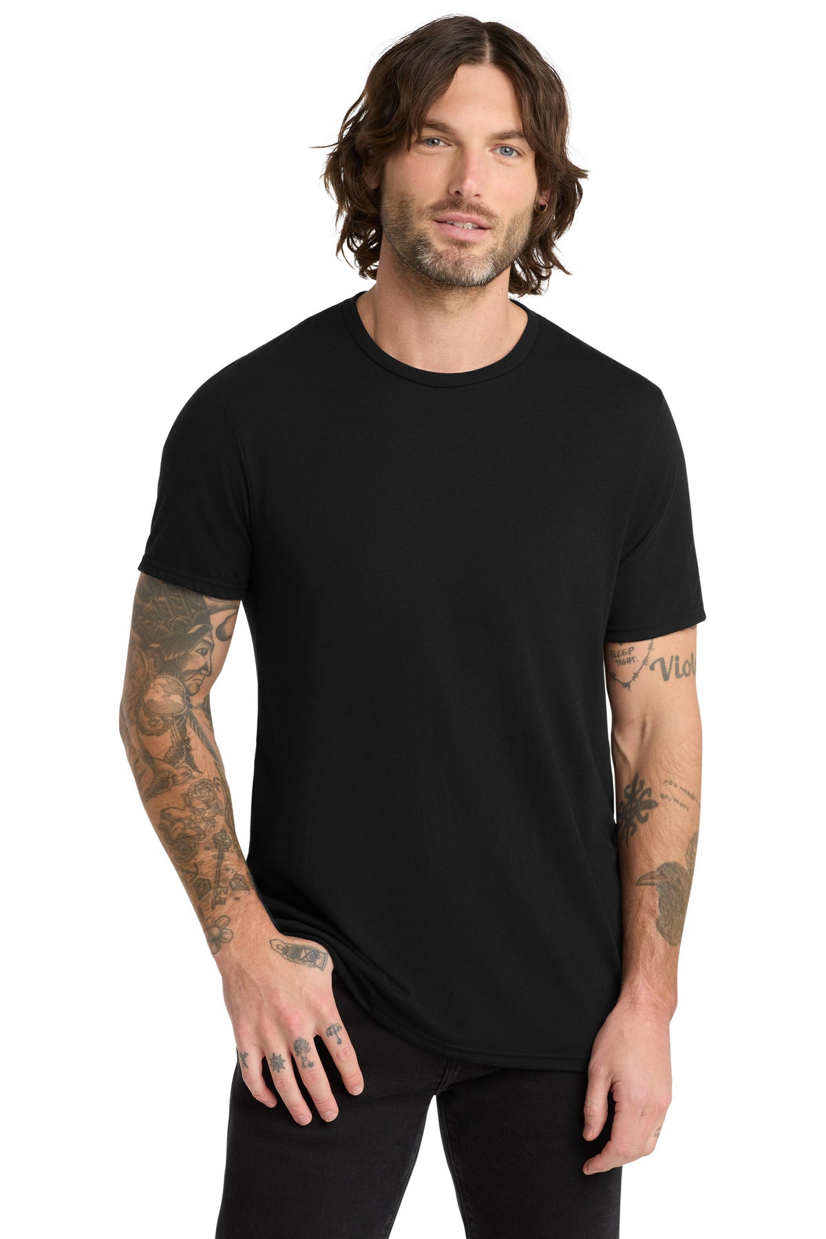 Allmade Unisex Tri-Blend Tee AL2004 - Deep Black - front