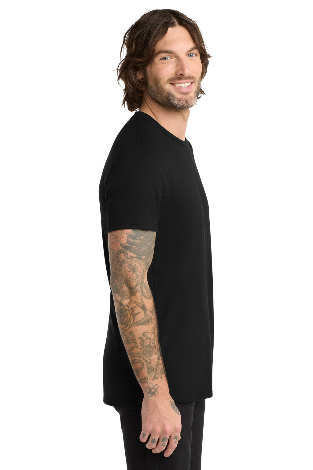 Allmade Unisex Tri-Blend Tee AL2004 - Deep Black - side