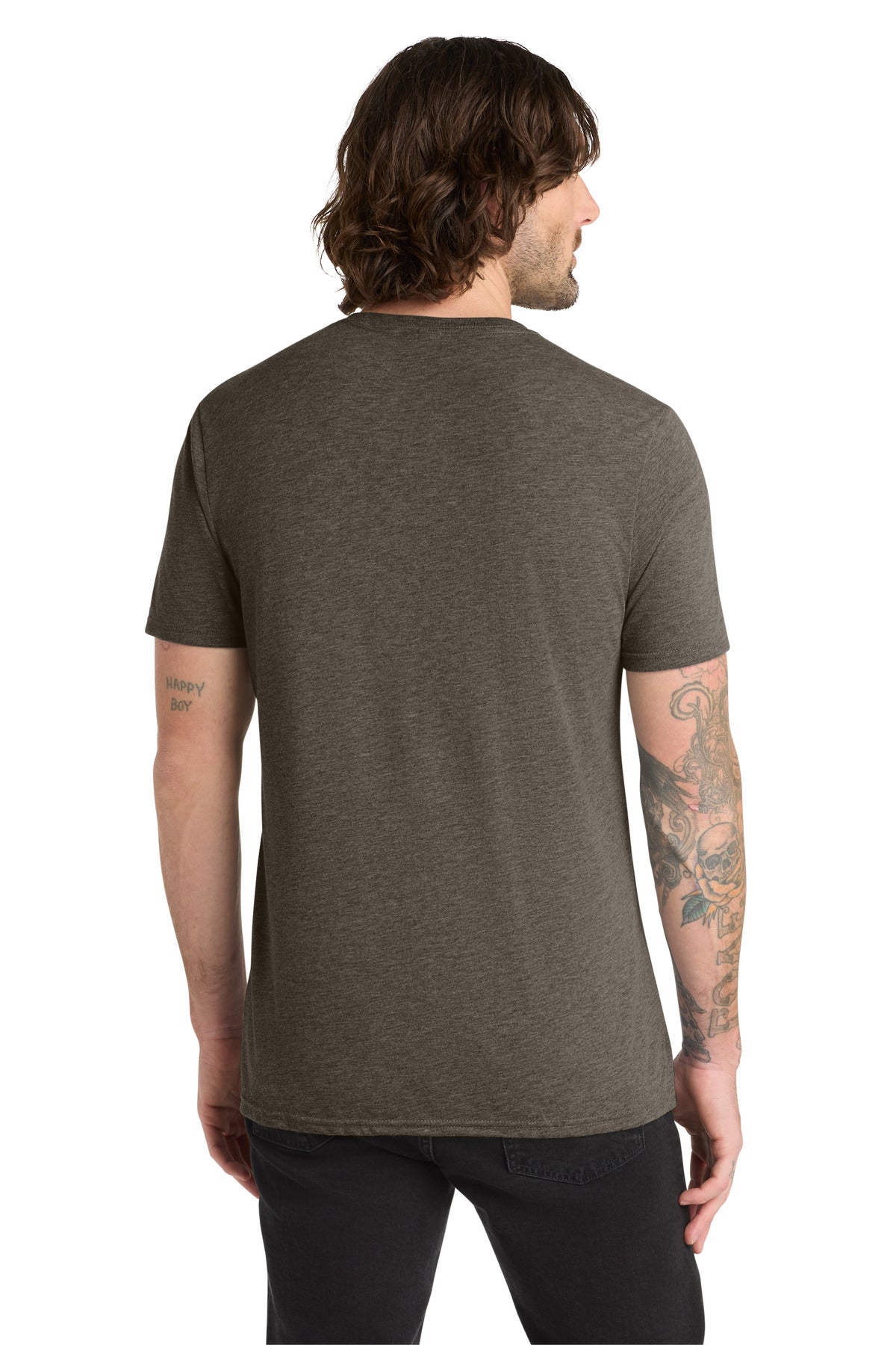 Allmade Unisex Tri-Blend Tee AL2004 - Earthy Brown - back
