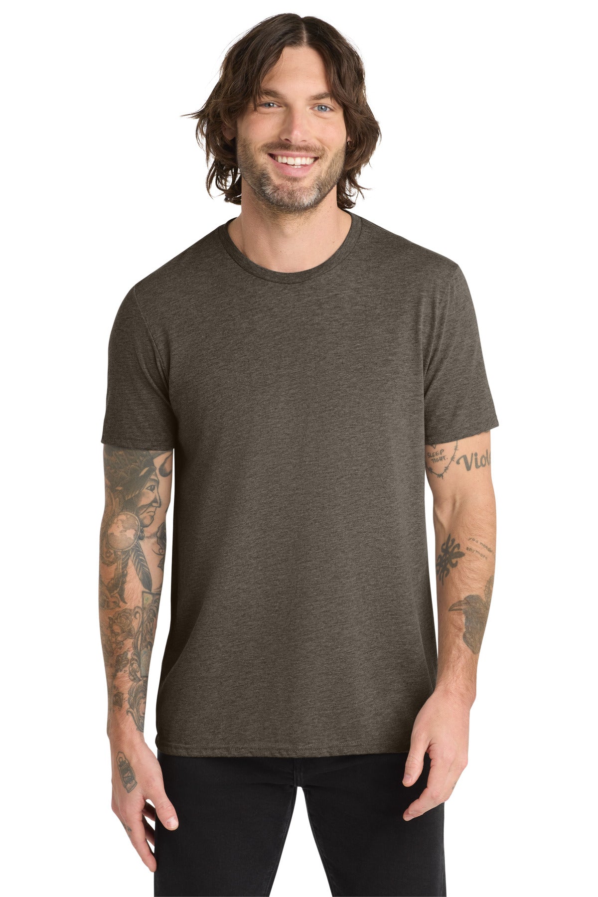 Allmade Unisex Tri-Blend Tee AL2004 - Earthy Brown - front