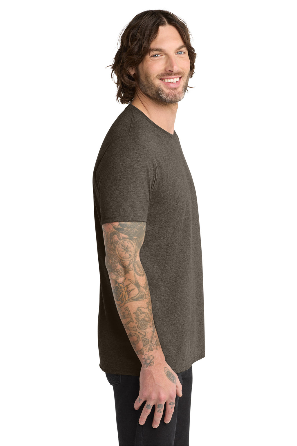 Allmade Unisex Tri-Blend Tee AL2004 - Earthy Brown - side