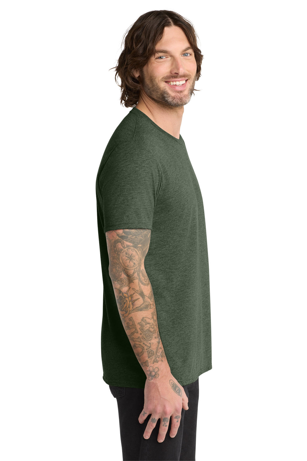 Allmade Unisex Tri-Blend Tee AL2004 - Herb Green - side