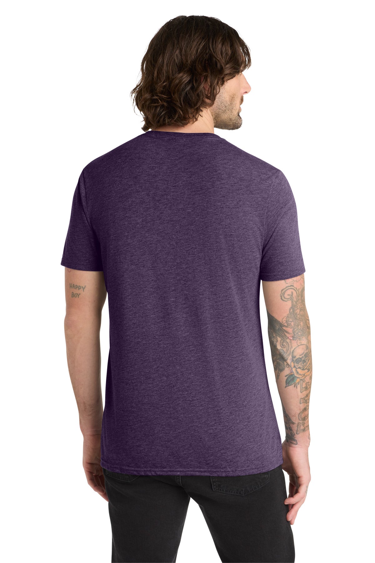 Allmade Unisex Tri-Blend Tee AL2004 - Huckleberry - back