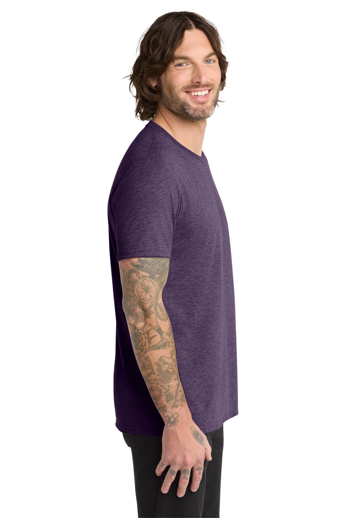 Allmade Unisex Tri-Blend Tee AL2004 - Huckleberry - side