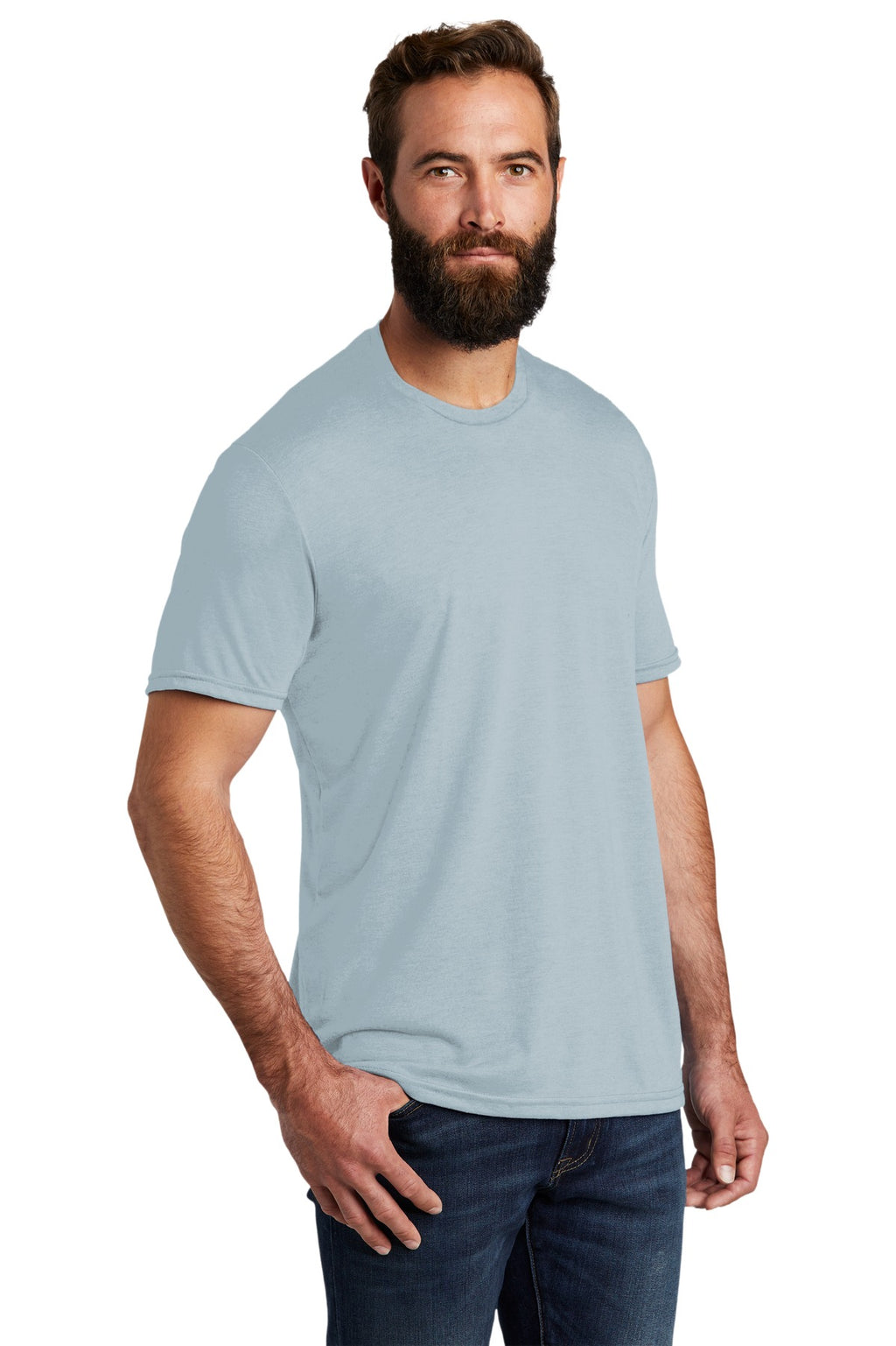 Allmade Unisex Tri-Blend Tee AL2004 - I Like You Blue - three_q