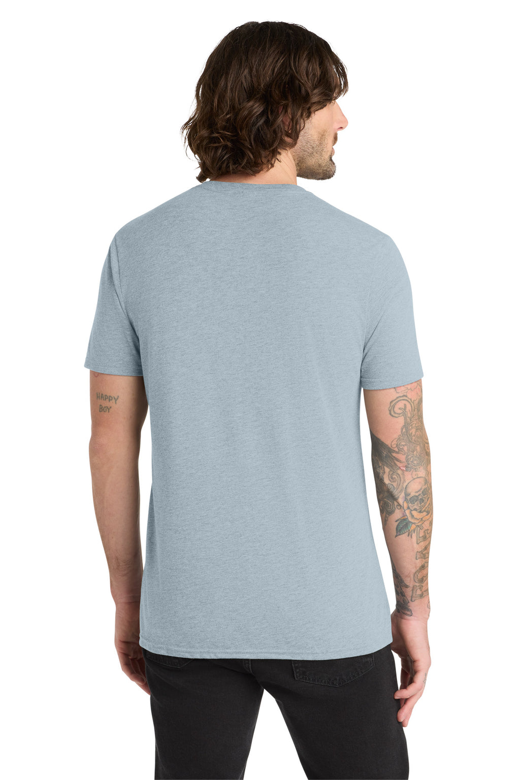 Allmade Unisex Tri-Blend Tee AL2004 - I Like You Blue - back