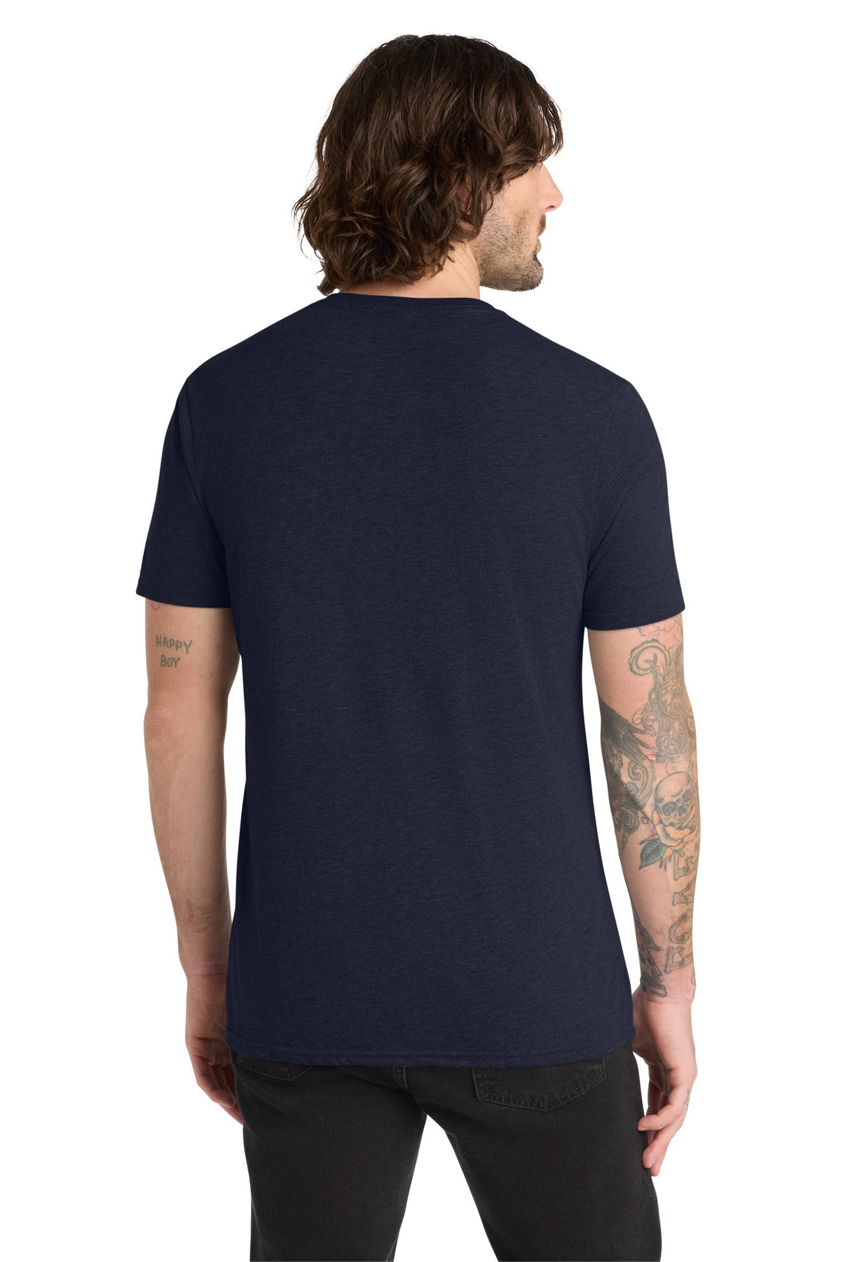 Allmade Unisex Tri-Blend Tee AL2004 - Night Sky Navy - back