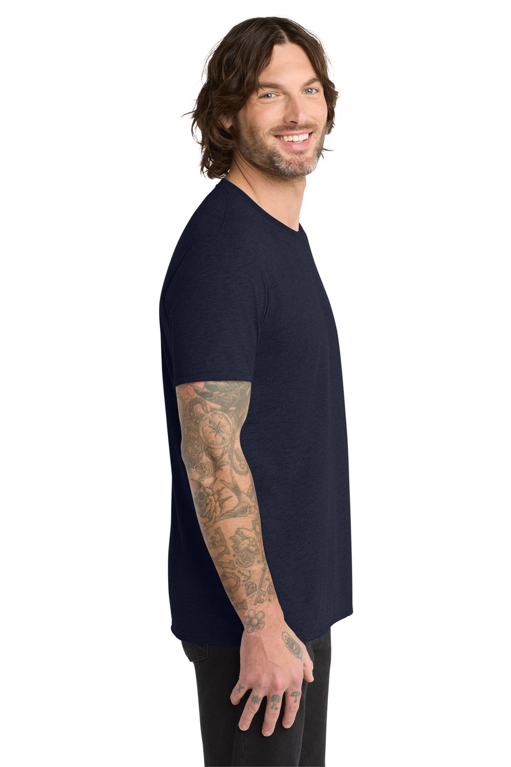Allmade Unisex Tri-Blend Tee AL2004 - Night Sky Navy - side