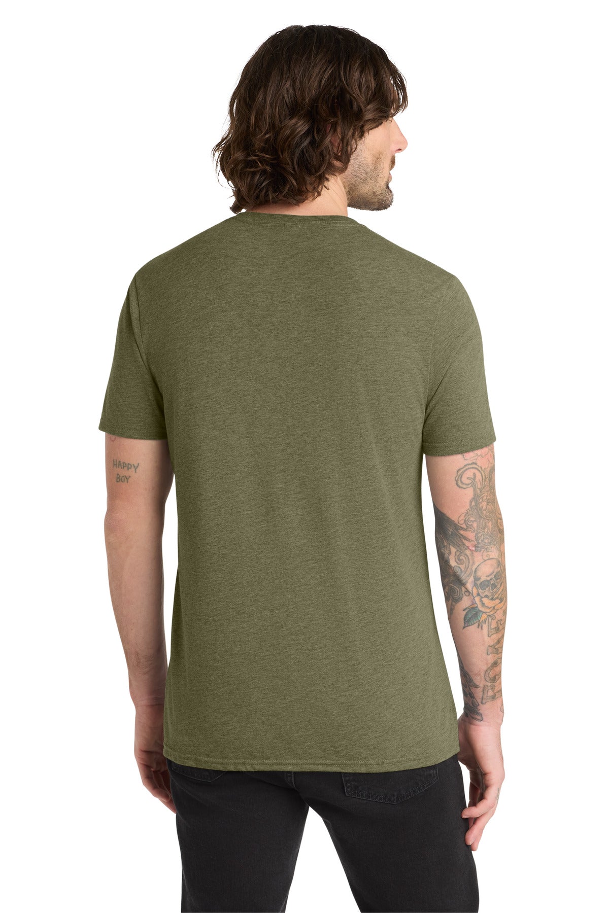 Allmade Unisex Tri-Blend Tee AL2004 - Olive You Green - back