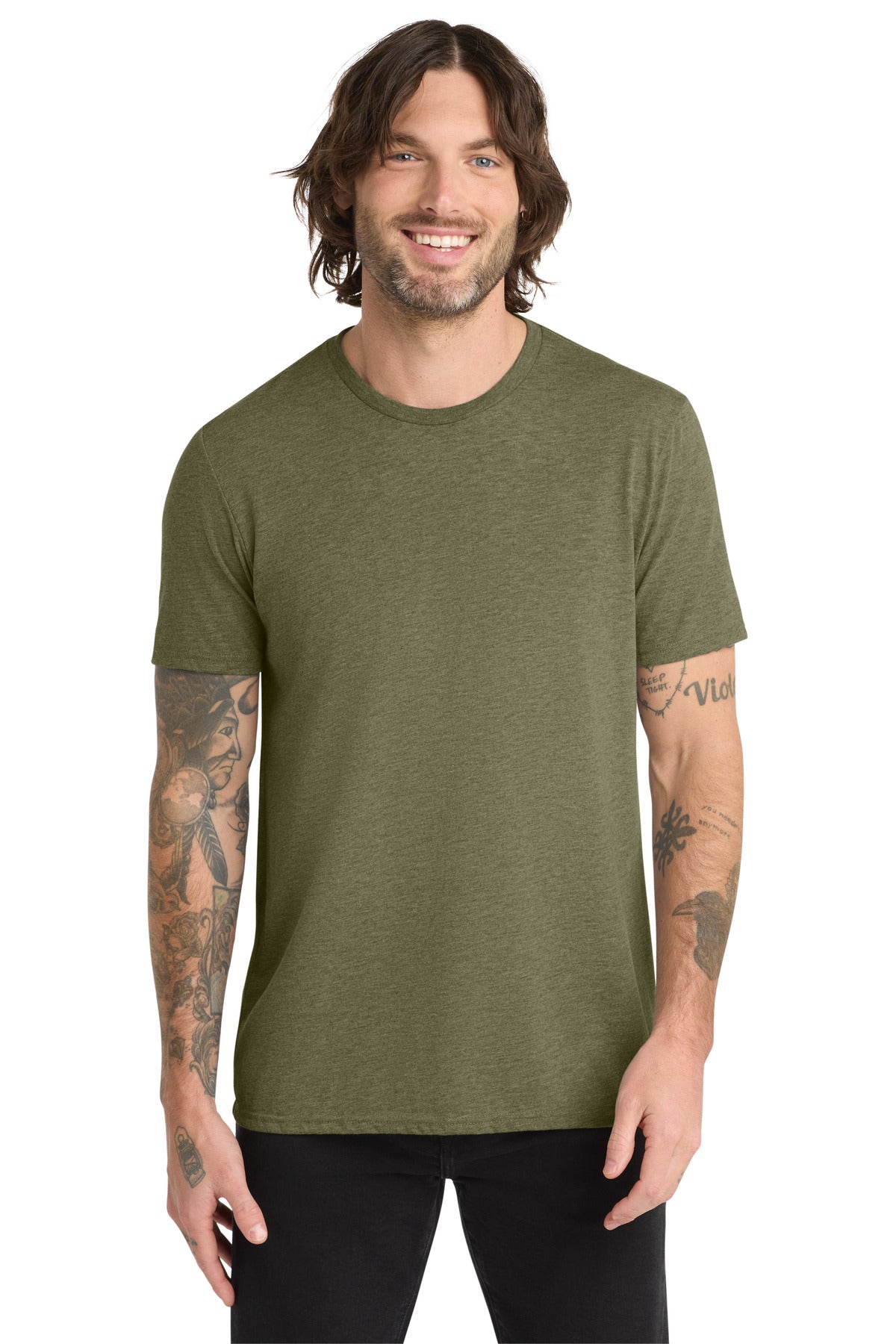 Allmade Unisex Tri-Blend Tee AL2004 - Olive You Green - front