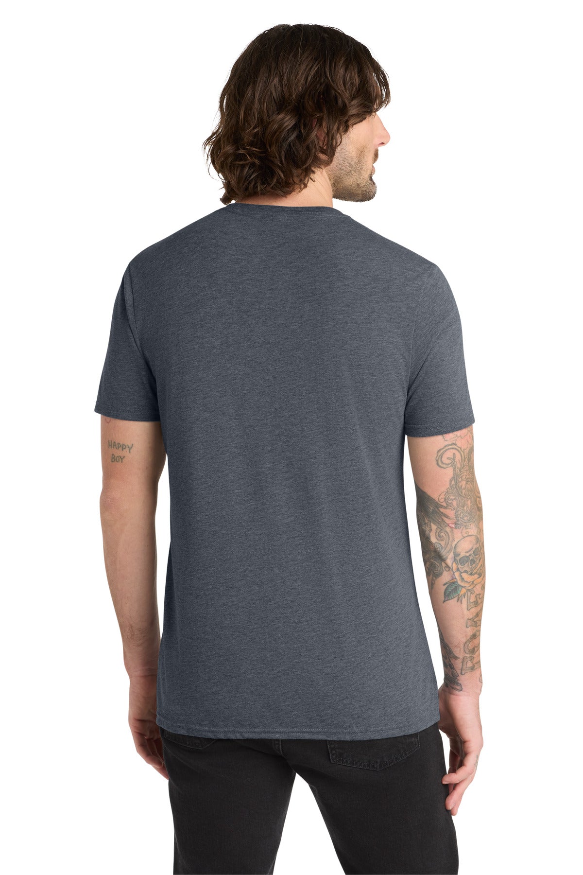 Allmade Unisex Tri-Blend Tee AL2004 - Rebel Blue - back