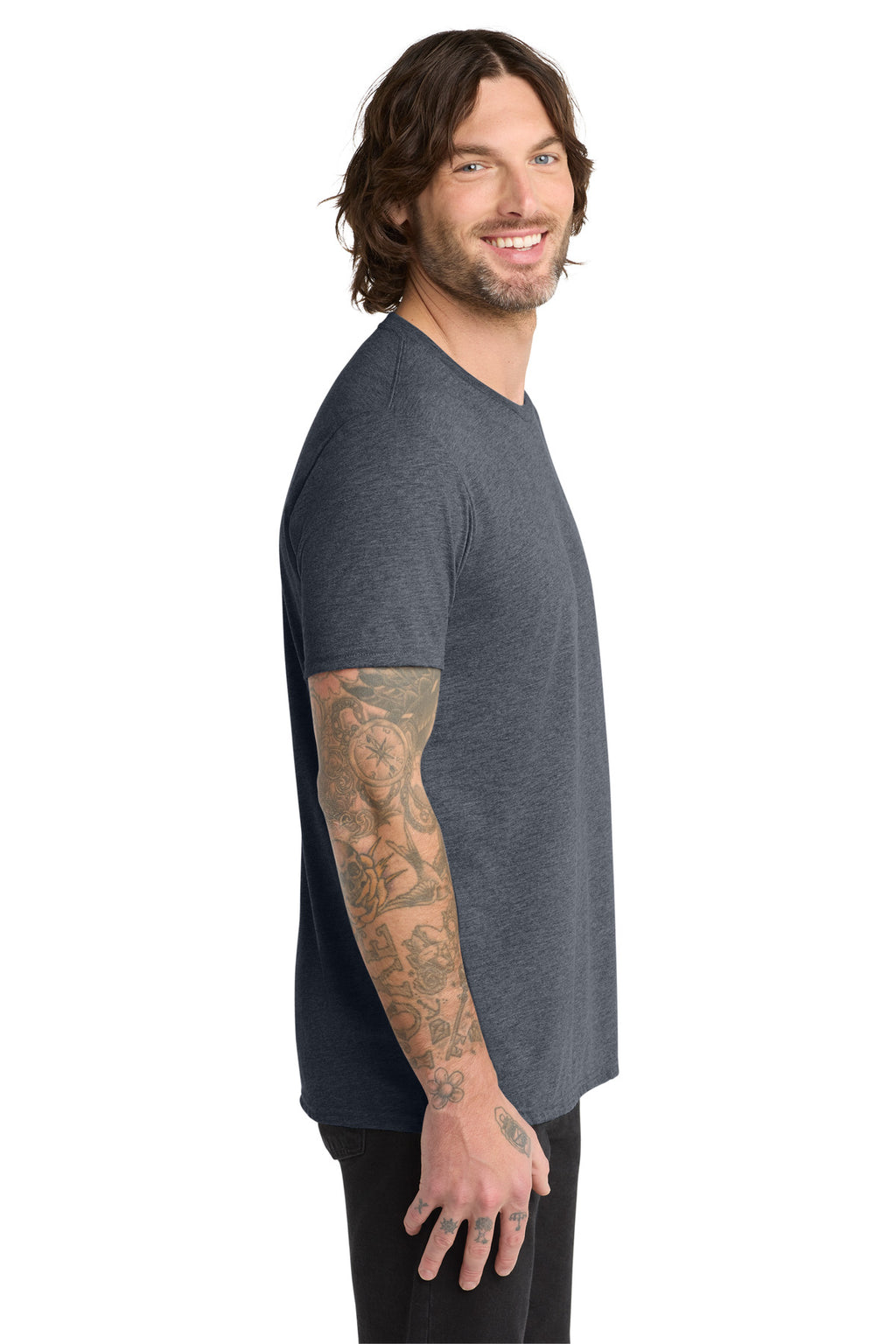 Allmade Unisex Tri-Blend Tee AL2004 - Rebel Blue - side