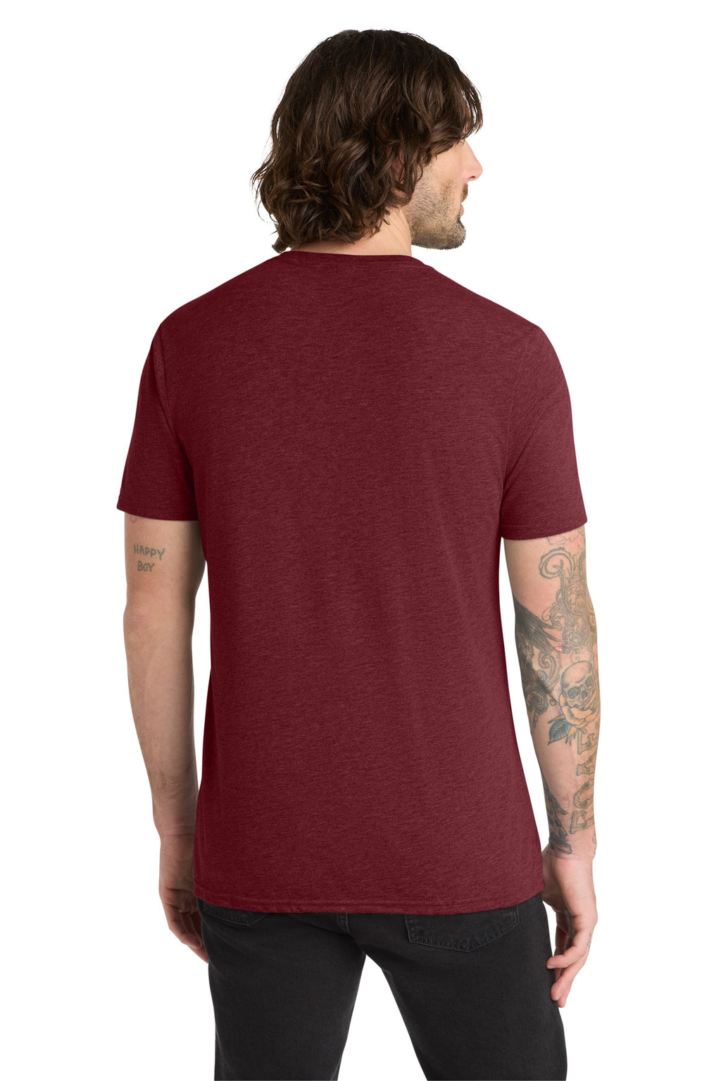 Allmade Unisex Tri-Blend Tee AL2004 - Vino Red - back