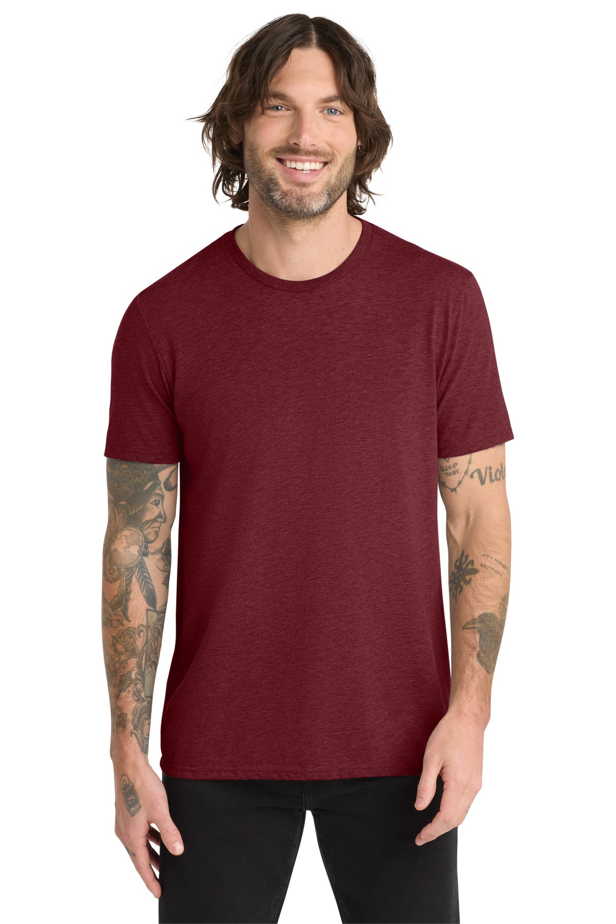 Allmade Unisex Tri-Blend Tee AL2004 - Vino Red - front