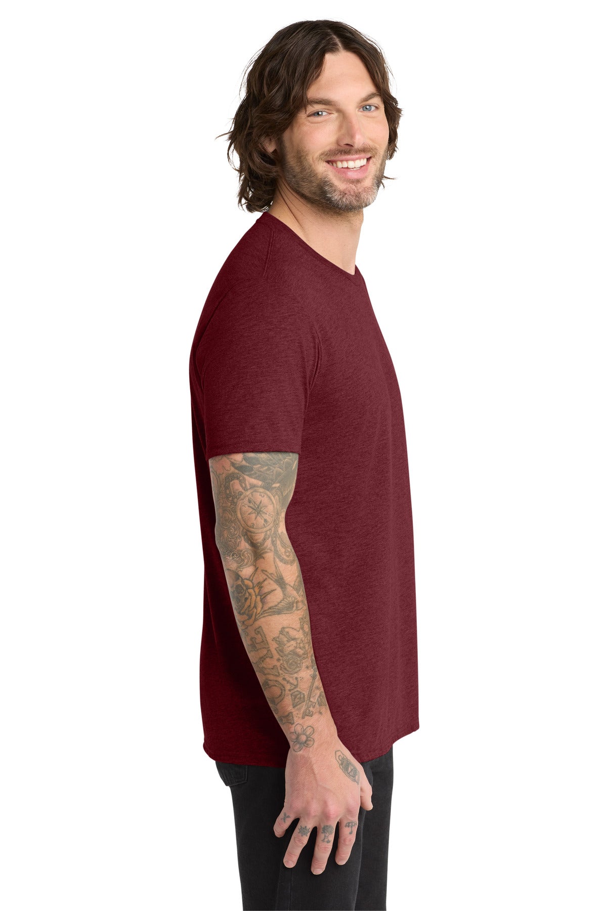 Allmade Unisex Tri-Blend Tee AL2004 - Vino Red - side