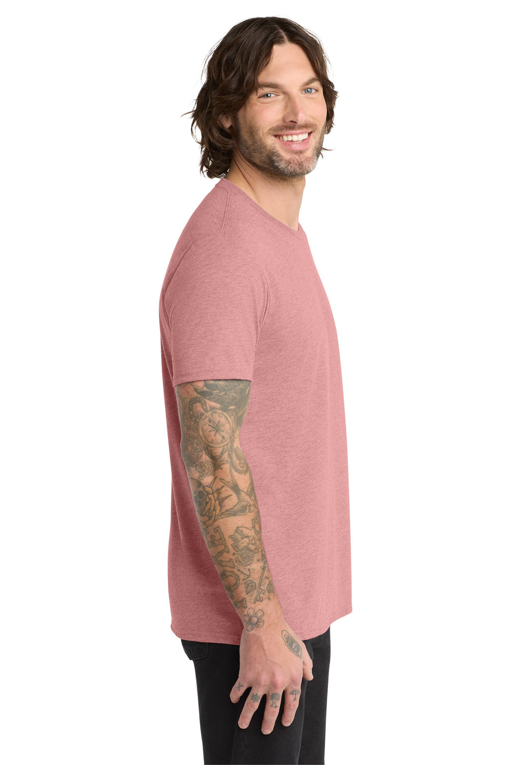Allmade Unisex Tri-Blend Tee AL2004 - Vintage Rose - side