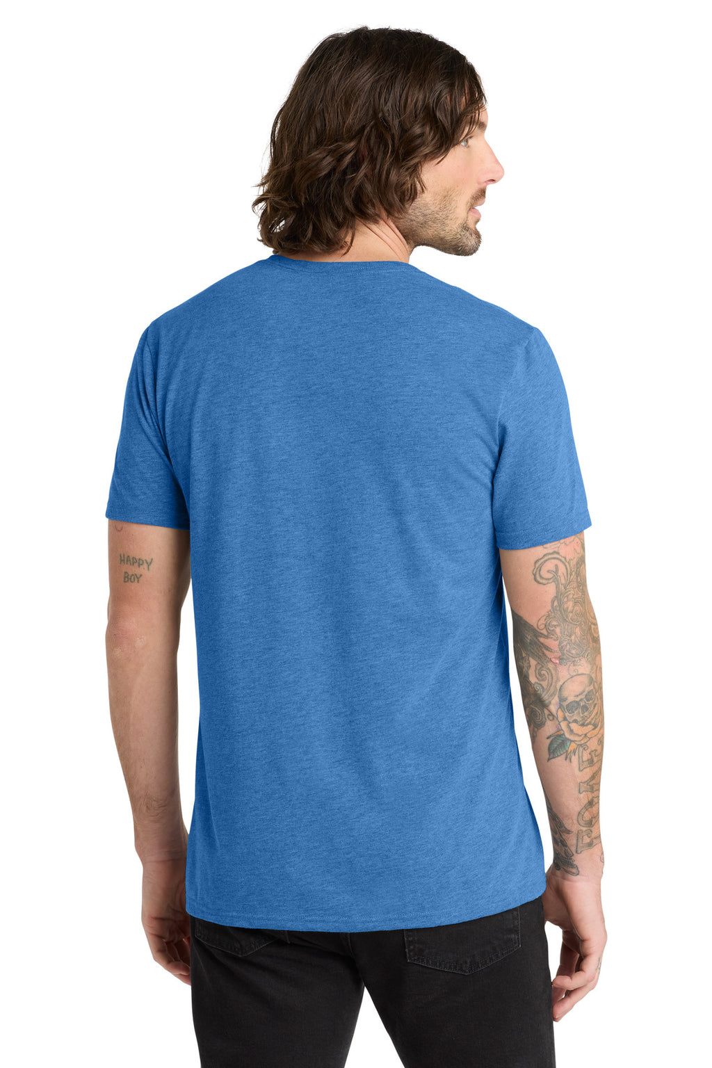 Allmade Unisex Tri-Blend V-Neck Tee AL2014 - Azure Blue - back