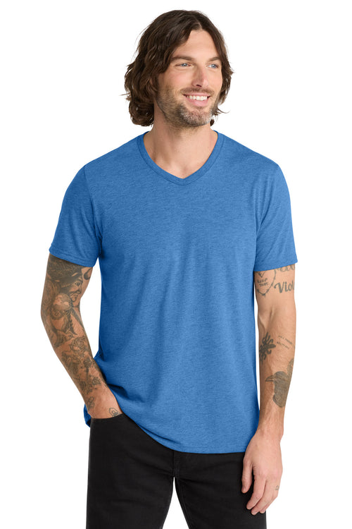 Allmade Unisex Tri-Blend V-Neck Tee AL2014 - Azure Blue - front