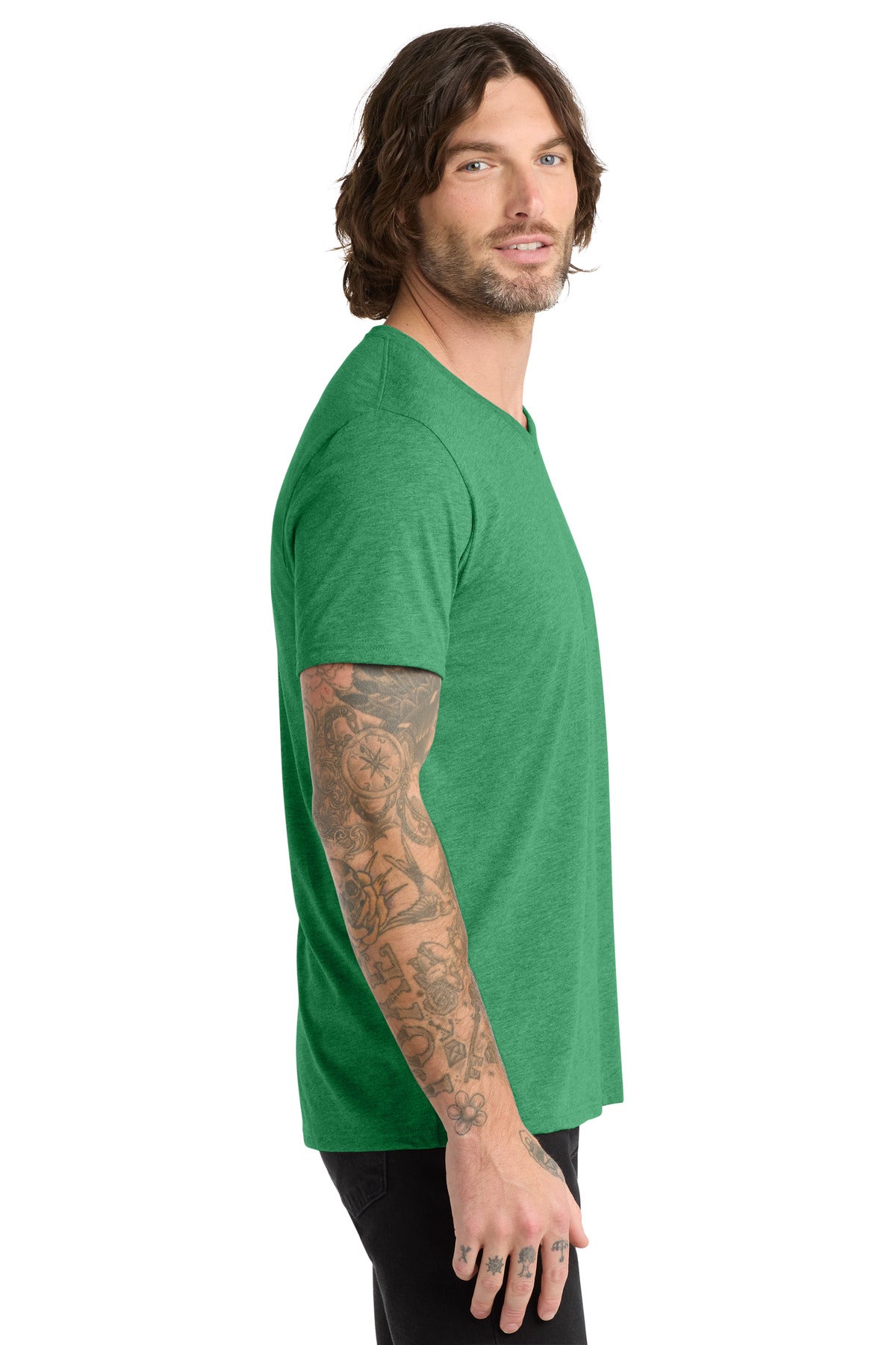 Allmade Unisex Tri-Blend V-Neck Tee AL2014 - Enviro Green - side