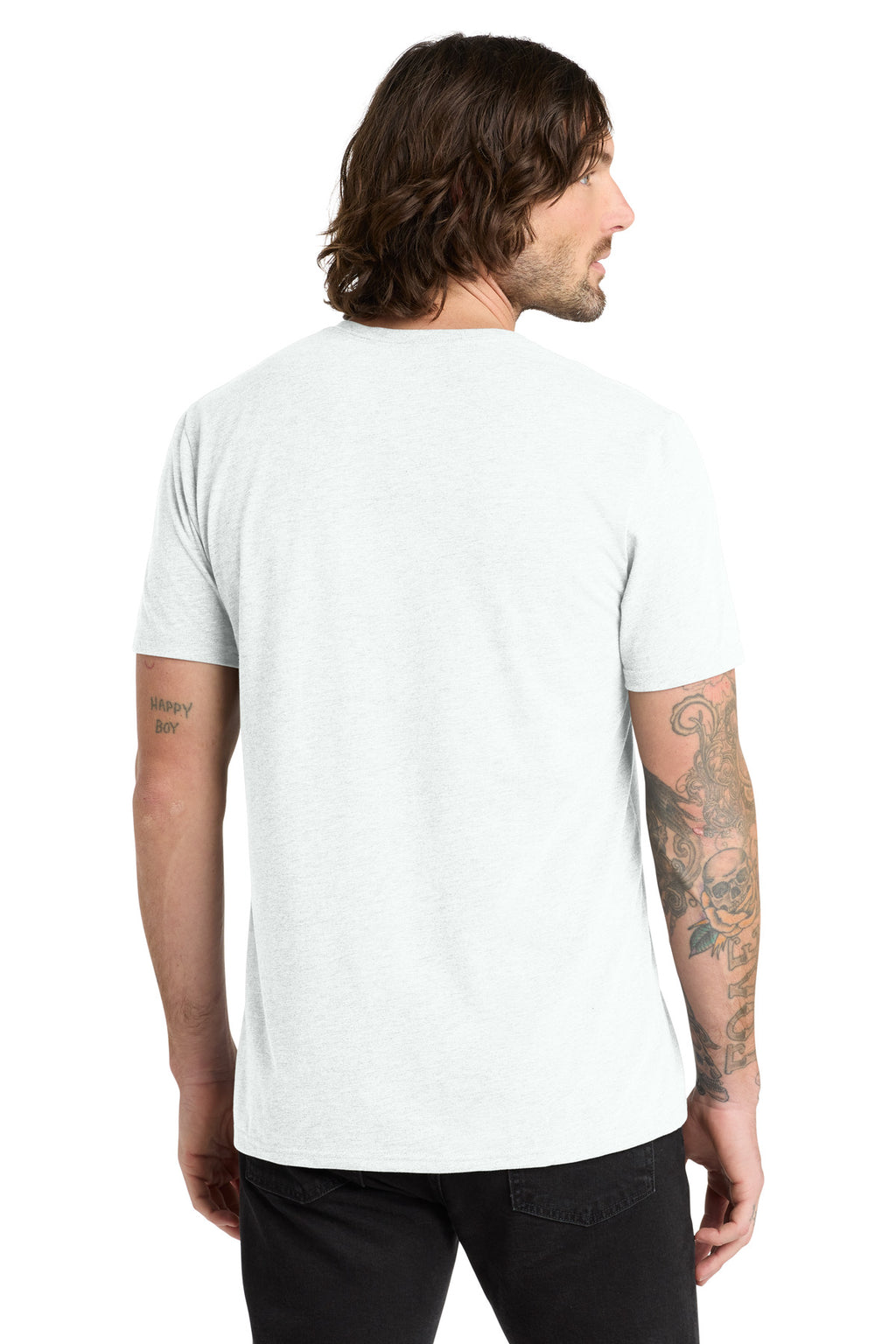 Allmade Unisex Tri-Blend V-Neck Tee AL2014 - Fairly White - back