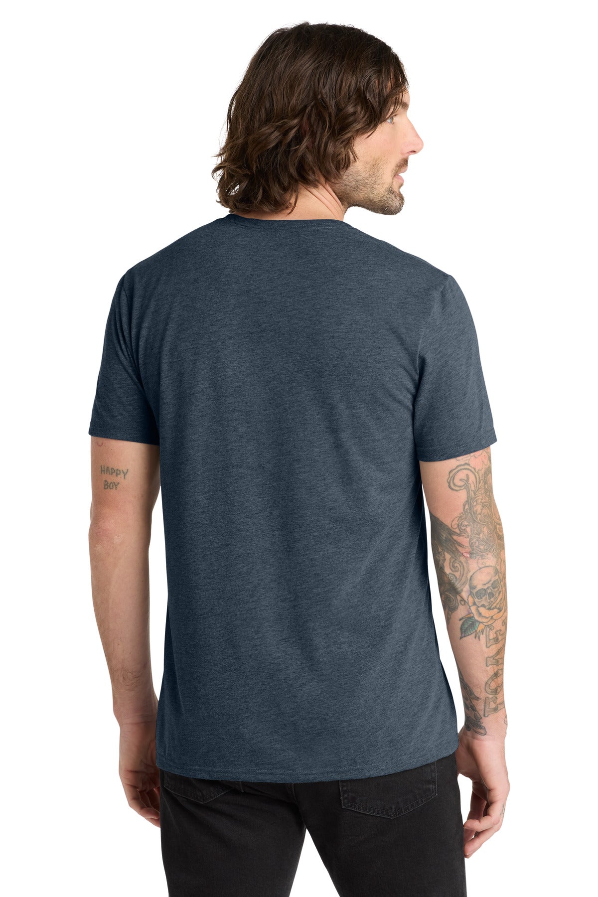 Allmade Unisex Tri-Blend V-Neck Tee AL2014 - Rebel Blue - back
