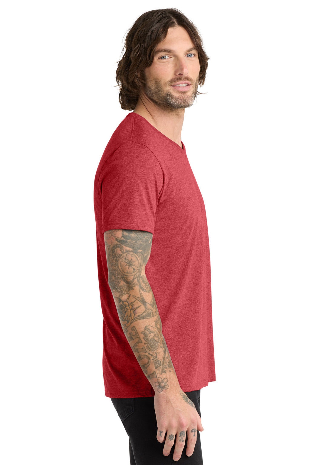 Allmade Unisex Tri-Blend V-Neck Tee AL2014 - Rise Up Red - side