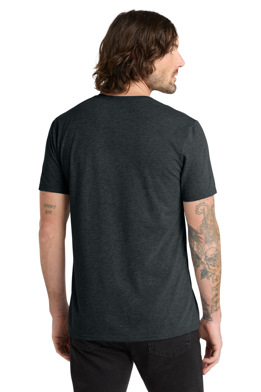 Allmade Unisex Tri-Blend V-Neck Tee AL2014 - Space Black - back