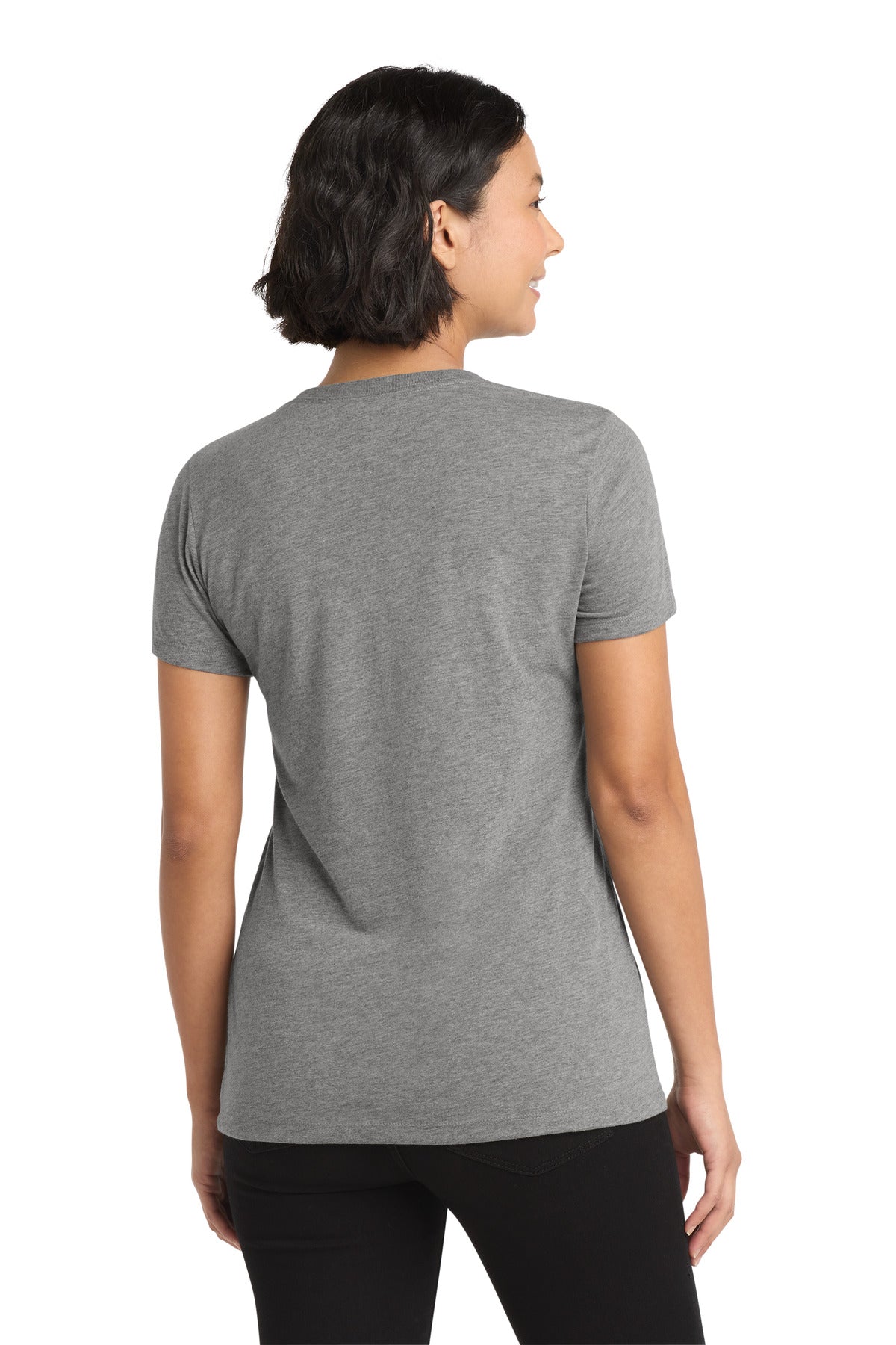 Allmade Women's Tri-Blend V-Neck Tee AL2018 - Aluminum Grey - back