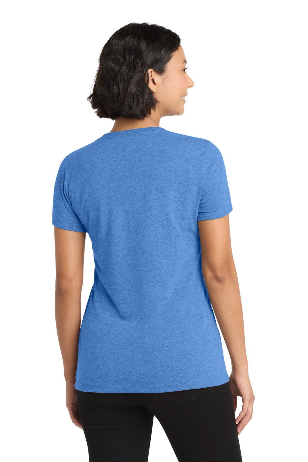 Allmade Women's Tri-Blend V-Neck Tee AL2018 - Azure Blue - back