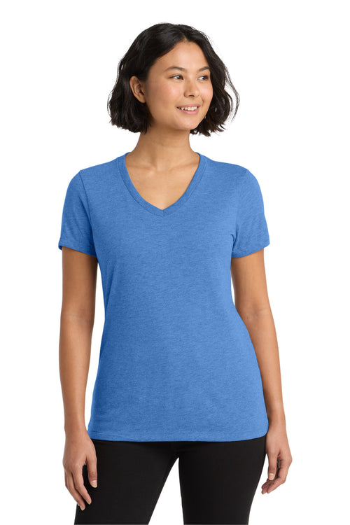 Allmade Women's Tri-Blend V-Neck Tee AL2018 - Azure Blue - front