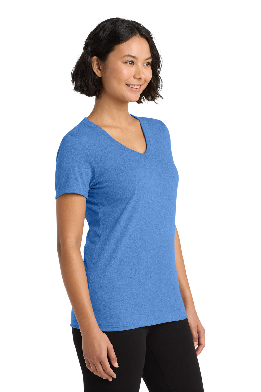 Allmade Women's Tri-Blend V-Neck Tee AL2018 - Azure Blue - side